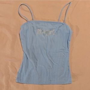 Thin Strapped Baby Blue Angel Top